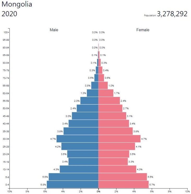 Mongolia Population Pyramid